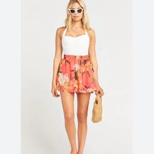 Show Me Your Mumu M Carlos Swing Shorts Neon Pink Floral